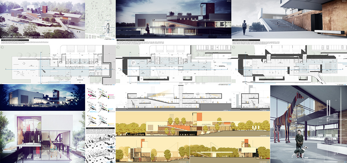 Fragmented blocks for &Ccedil;aycuma Science Center preserve the green fabric designed by ONZ Architects