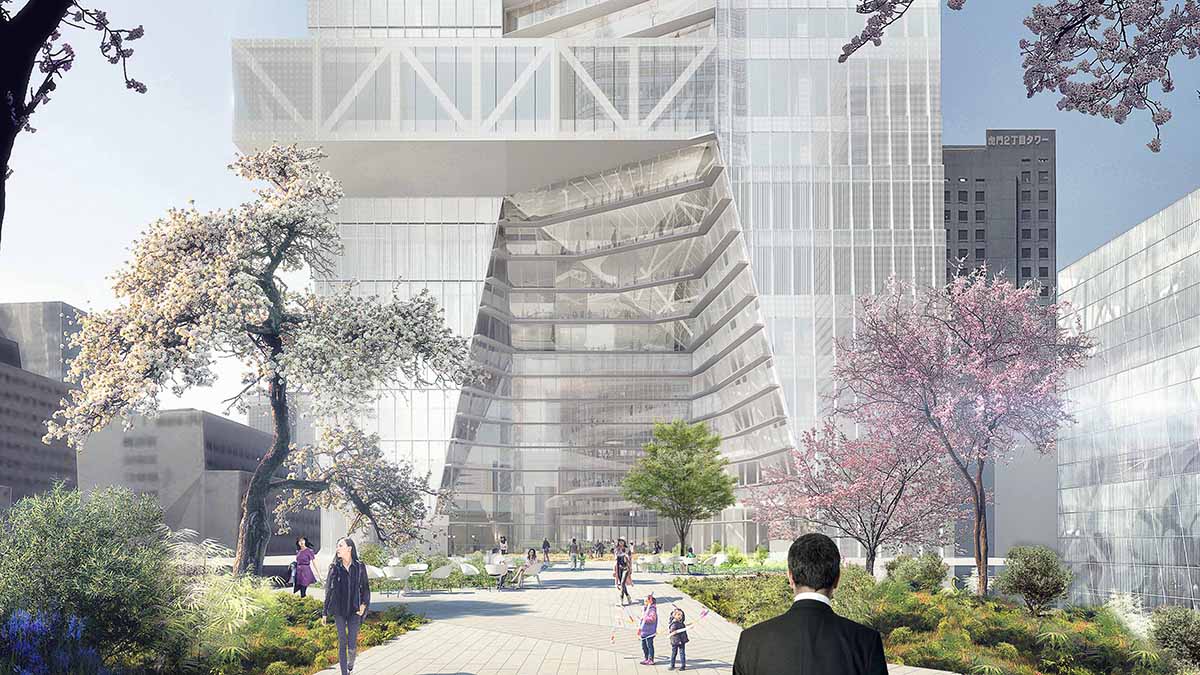 OMA reveals its first tower in Tokyo