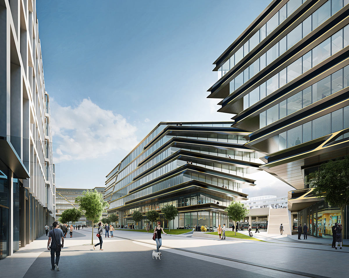 Zaha Hadid Architects regenerates Praque’s urban site adjacent to Masaryk Railway Station