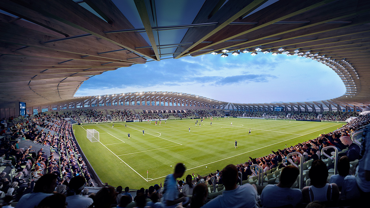 Zaha Hadid Architects will design world’s first football stadium entirely made of wood