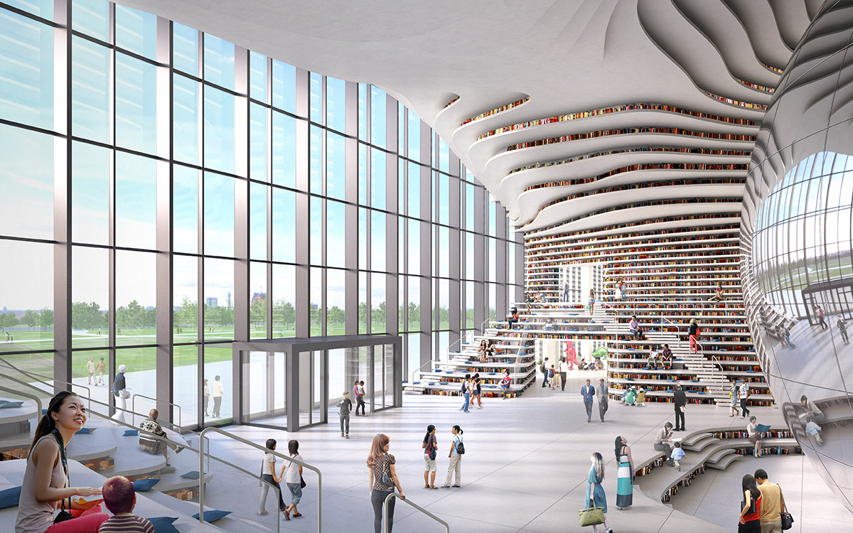 MVRDV’s ’spheriform’ Library nears completion in China