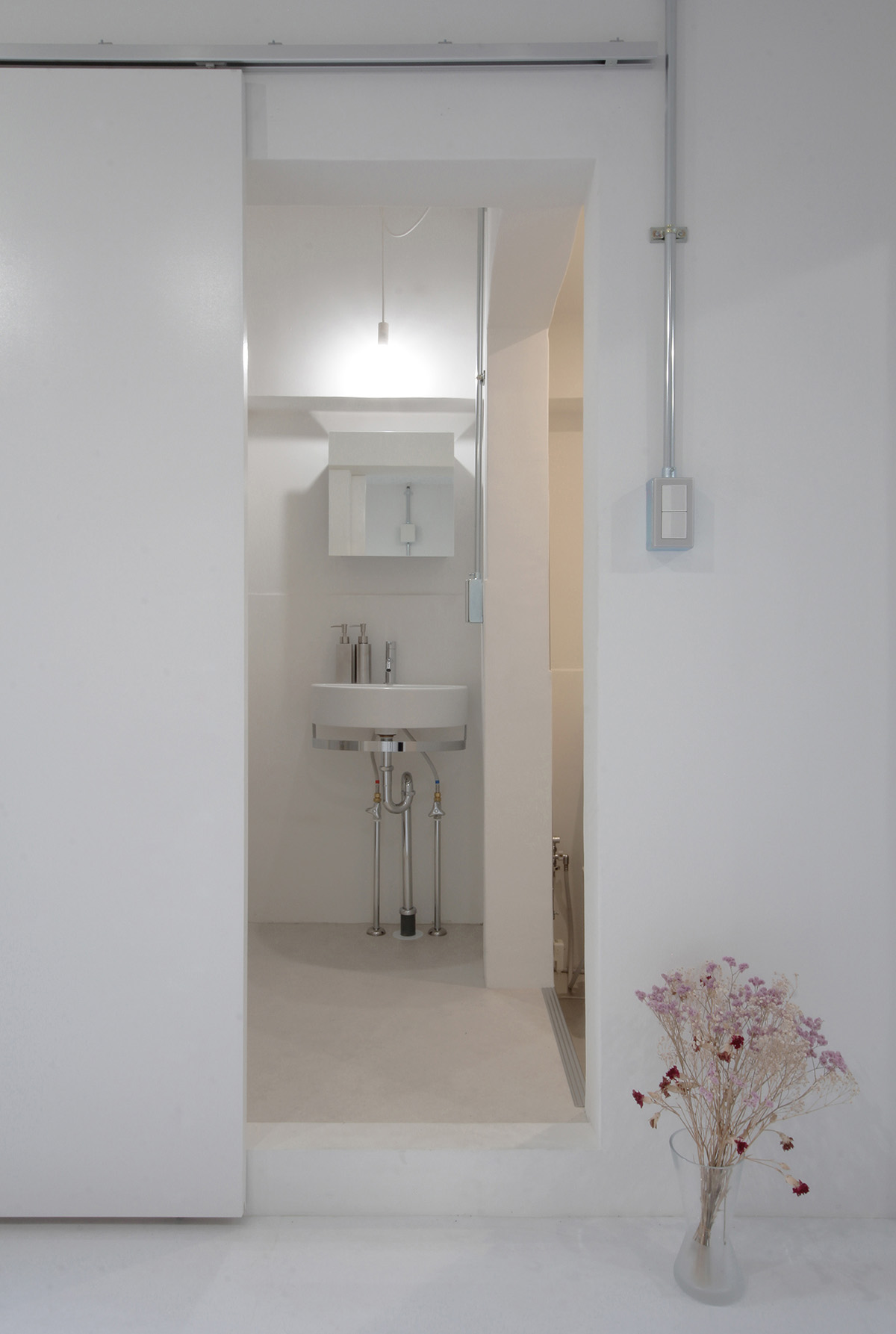 Jun Murata renovates small room of collective housing in Osaka with minimal green fixtures