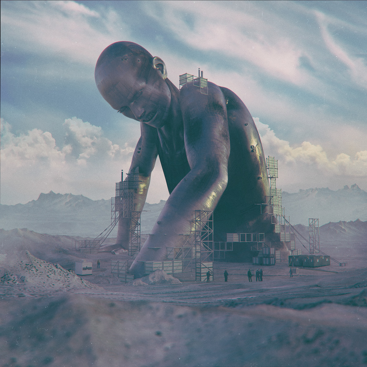 Mike Winkelmann reimagines future landscapes as gigantic elements of everyday life