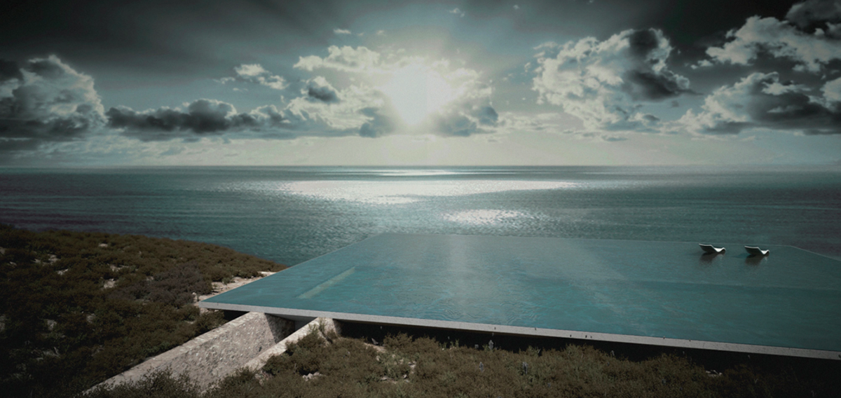 Mirage House disappears with a flat roof on the hills of Greece by Kois Associated Architects