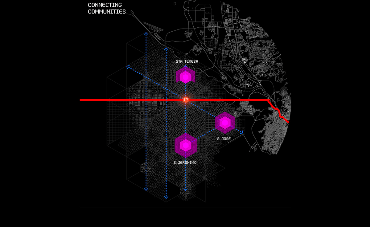 Fernando Romero envisions Mexico and USA Border with Border City over hexagonal layout