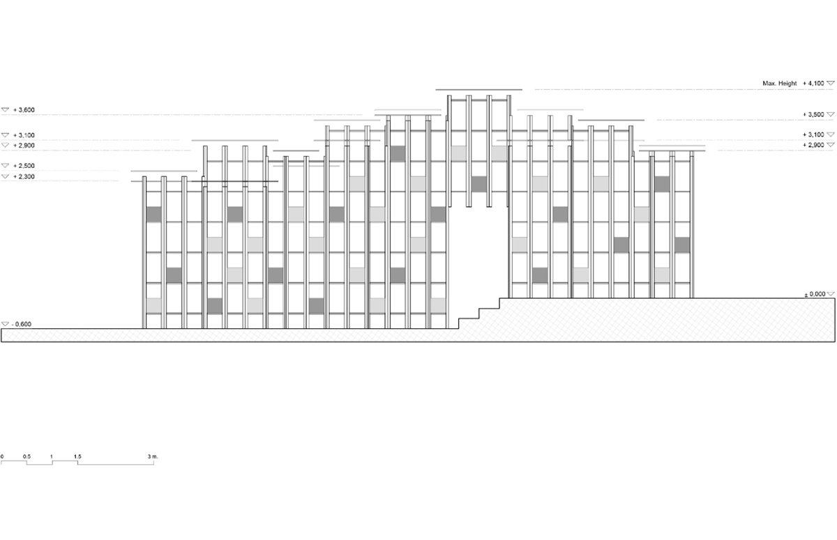 Vo Trong Nghia interlocks a large number of bamboos in Green Ladder structure