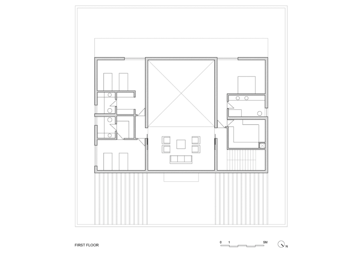 A nude-white house in Mexico filled with natural light and golden hue to create your dream house