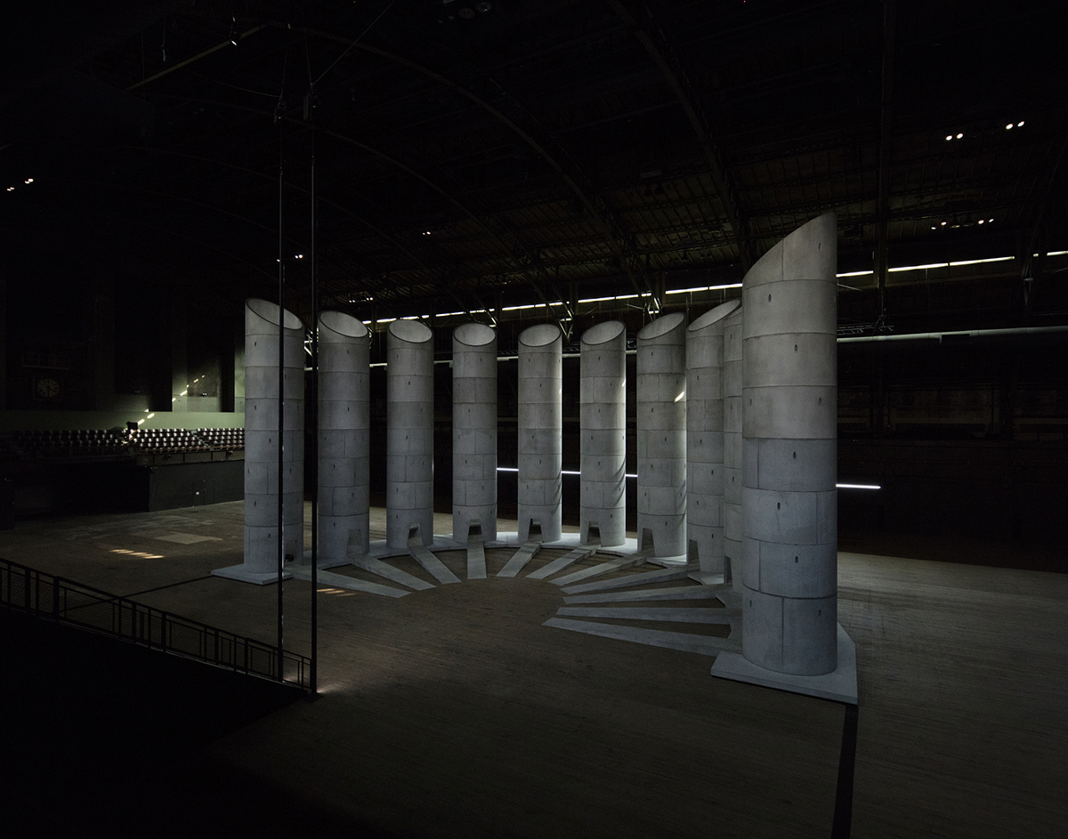 OMA+Taryn Simon erect 11 mega sonically-motivated wells for the mourners rituals in New York