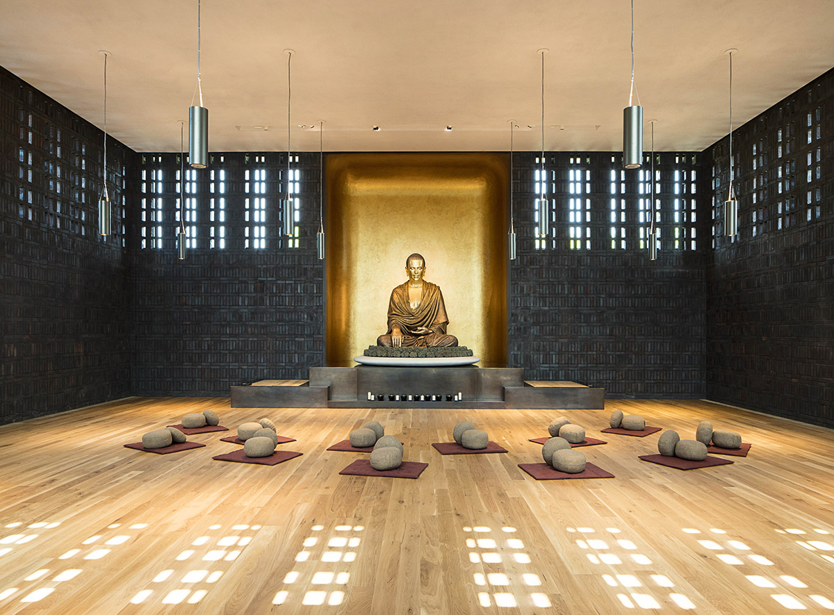 A Buddhist retreat in the Suffolk countryside reopened, designed by Walters & Cohen Architects
