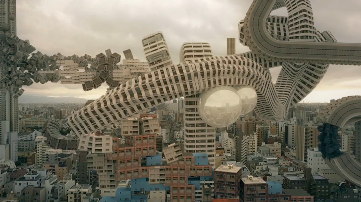 AUJIK’s ’Spatial Bodies’ depicts urban landscapes and architectural bodies as living organisms