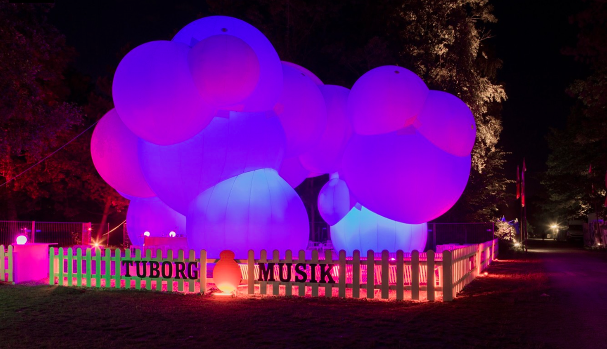 BIG installs a bubble-like cloud pavilion for three Danish Institutions