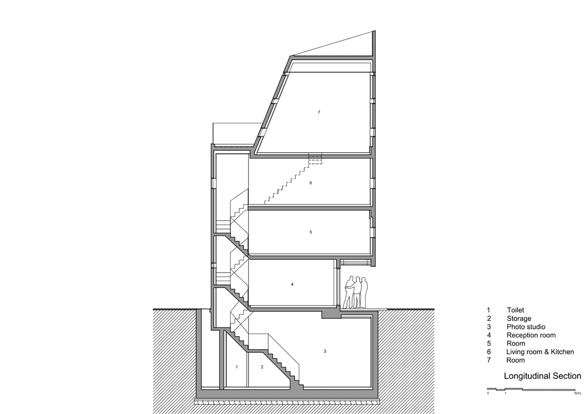 Moon Hoon completes Dogok Maximum mixed-use narrow house in Seoul with randomly drawn windows