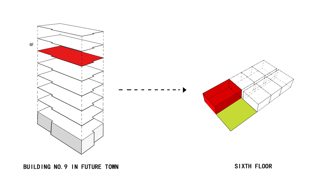 C.DD converted 6th floor of a flat in China into a container-like living and working space