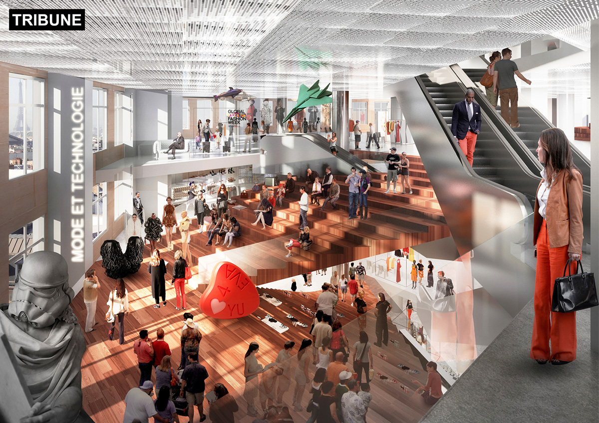 OMA creates ’diversions’ for visitors in the proposal of Galeries Lafayette Lumière in Paris
