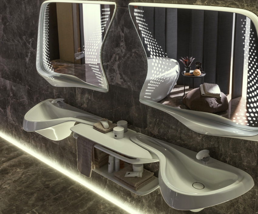 Zaha Hadid Architects unveils ’fluid design series’ in Vitae Collection for Porcelanosa
