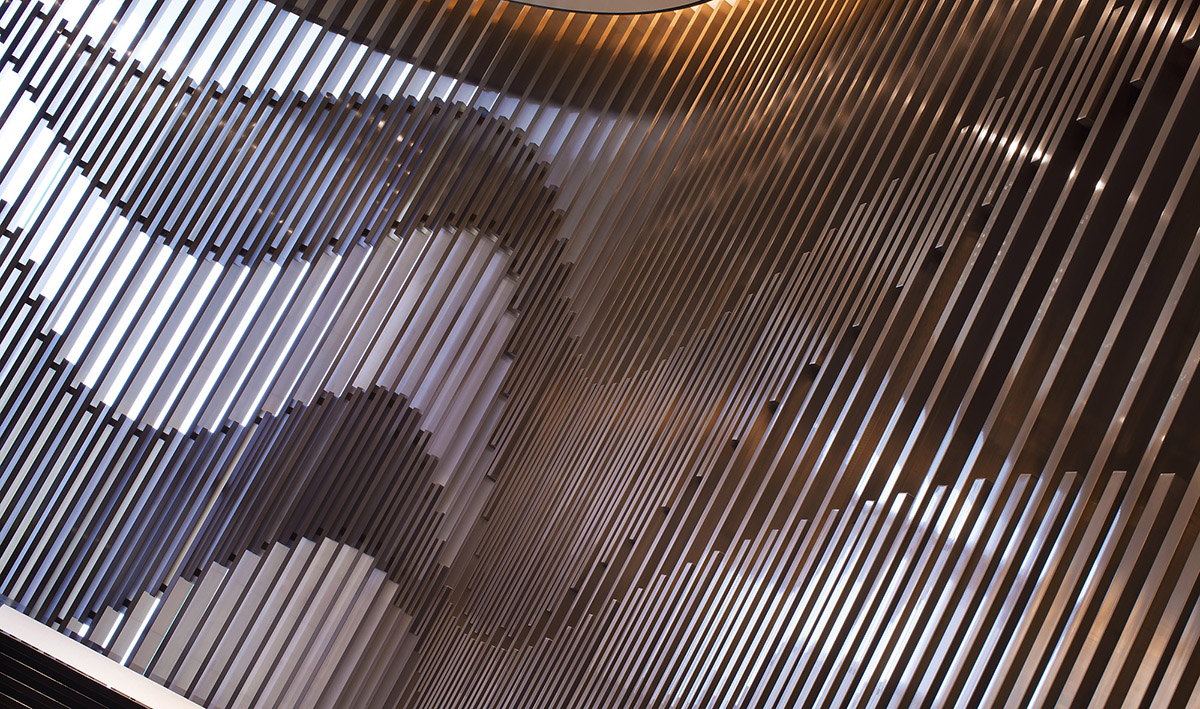 Rongor Design elaborates interior of Huafa & City Hub Wuhan Sales Center with ripplings of water