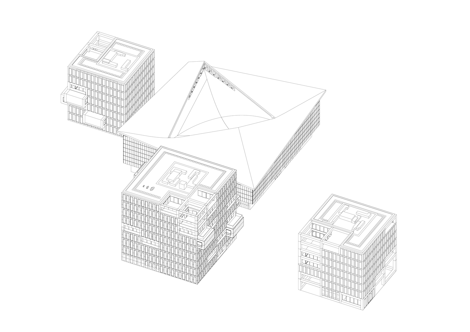OMA+Allies & Morrison completed porous blocks ’Holland Green’ in London’s Commonwealth Institute Site
