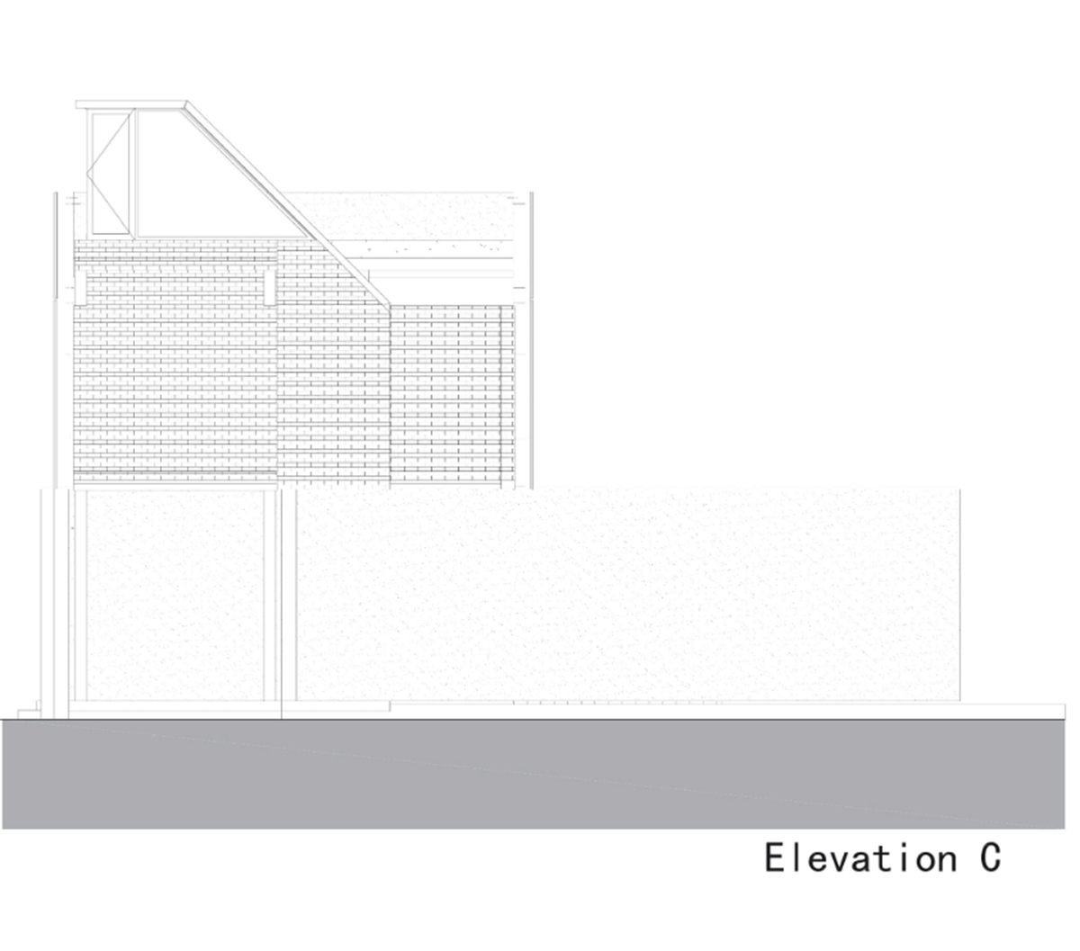 A red cedar grill placed on mottled worn walls of Ceramic House to preserve authenticity
