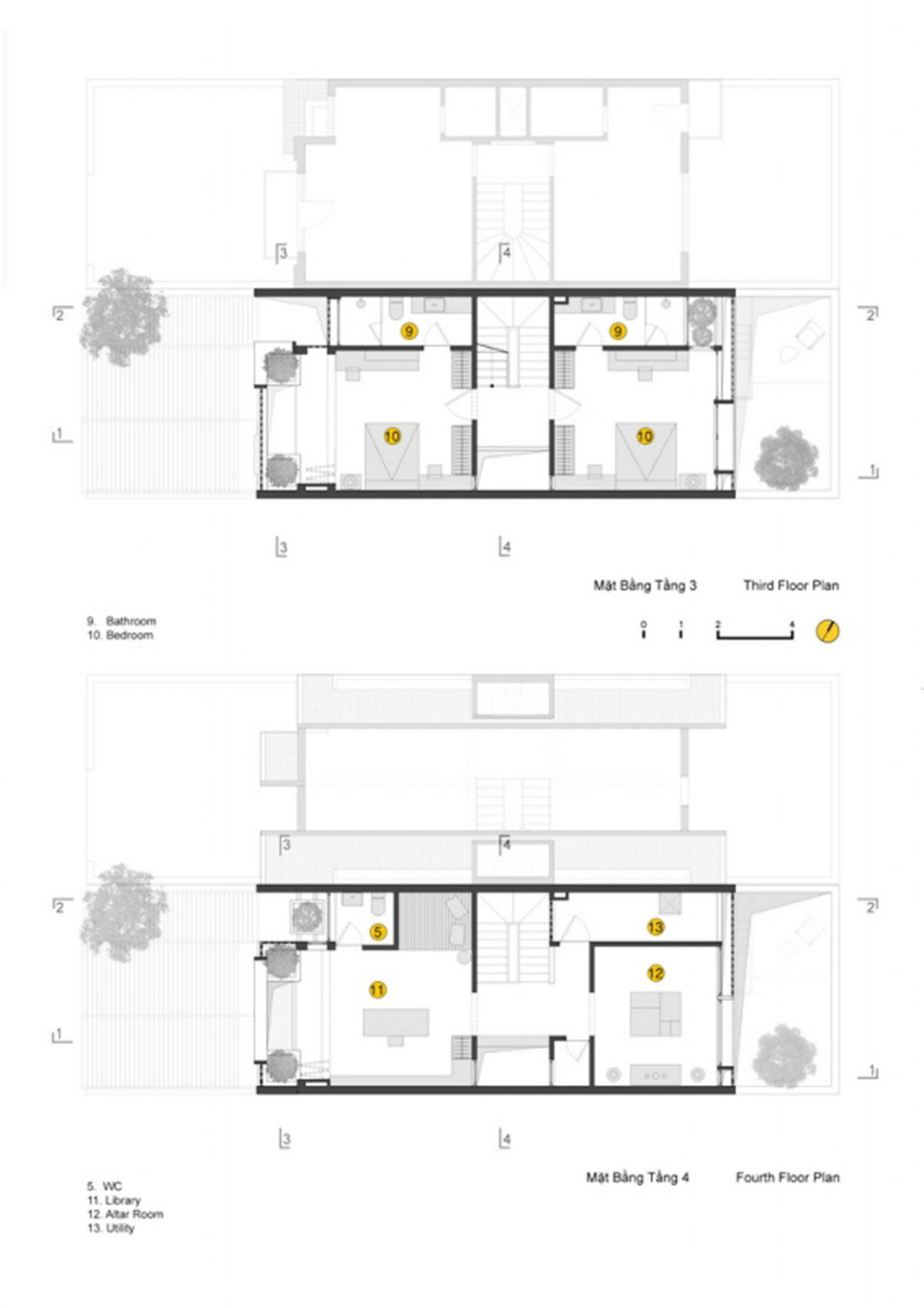 Landmark Architecture converts old brick residential unit into a cocoon house in Vietnam
