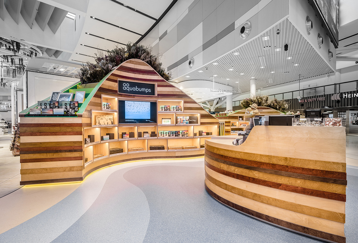 LAVA’s new regional duty free section at Sydney Airport inspired by the sandstone rock formations