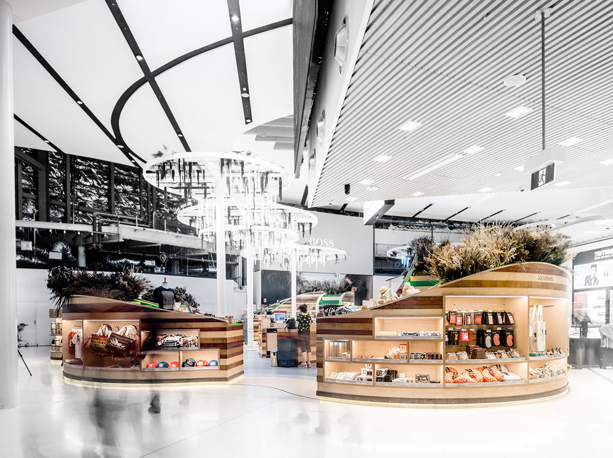 LAVA’s new regional duty free section at Sydney Airport inspired by the sandstone rock formations