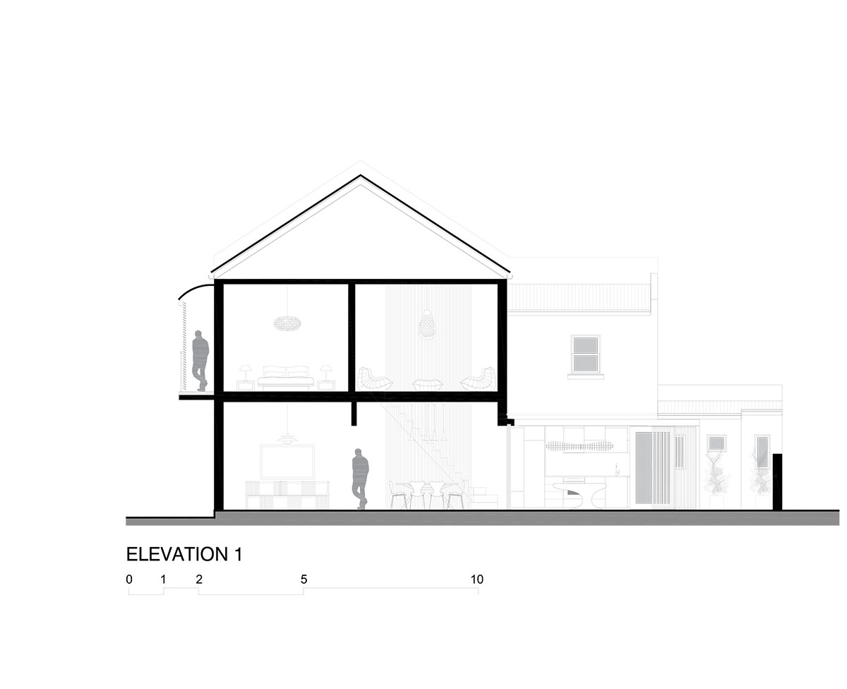 LAVA completed renovation of terrace of Tivoli Residence in Sydney with bulbous forms