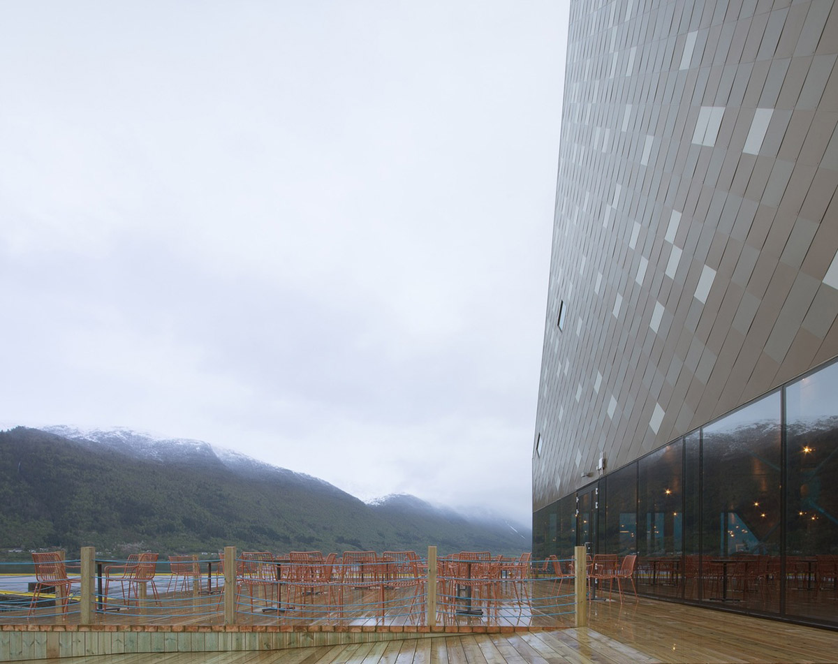Reiulf Ramstad Arkitekter completes Norwegian Mountaineering Center with patterned facade