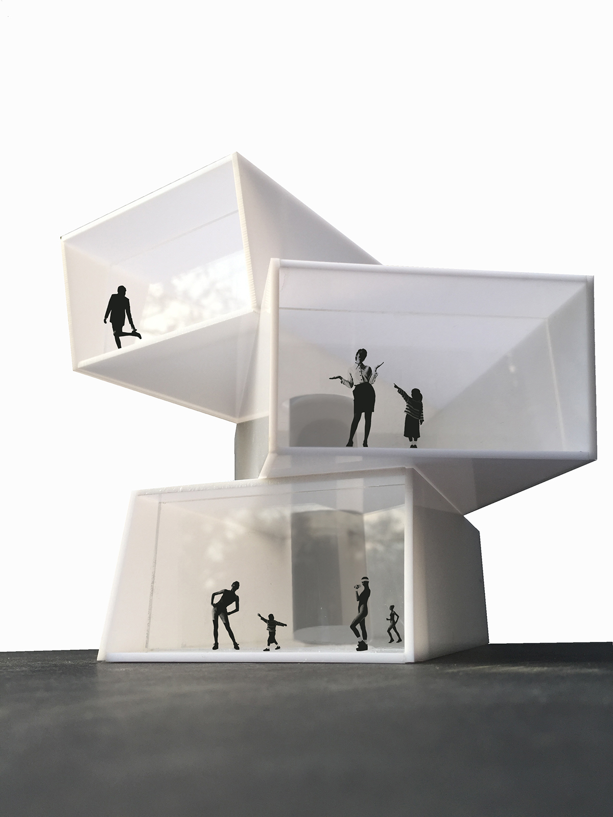 These Triple-Shifted Volumes in Iran create a sense of suspension designed by New Wave Architecture