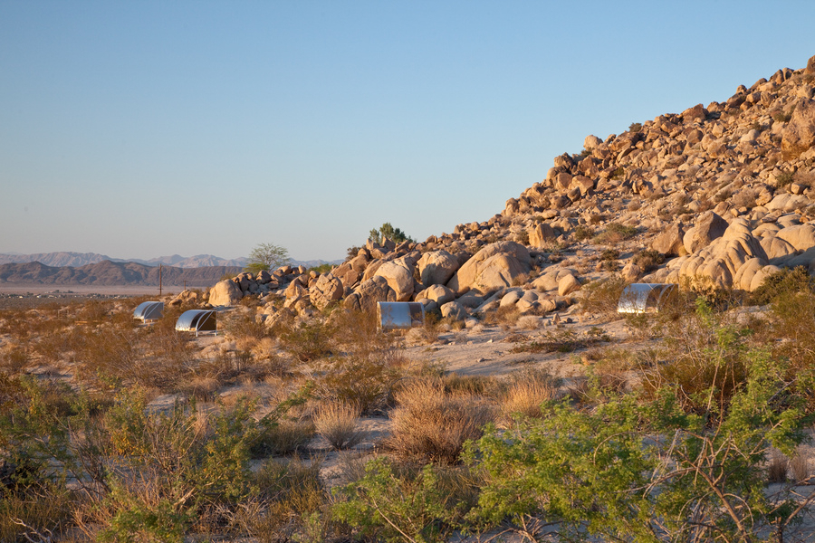Andrea Zittel’s Wagon Stations are temporary pods for travellers+refugees in the California desert