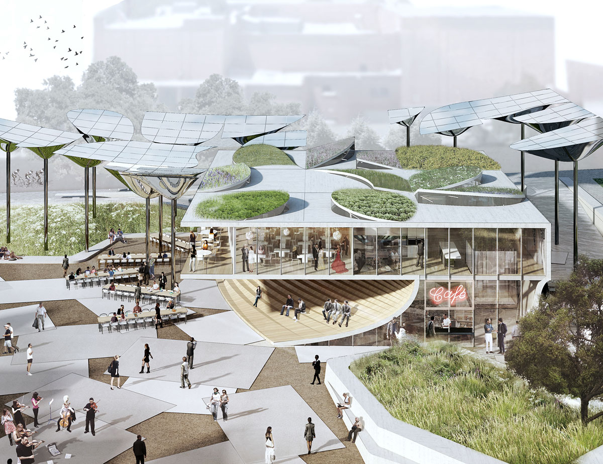 OMA revives LA’s urban downtown with fragmented FAB Civic Center Park