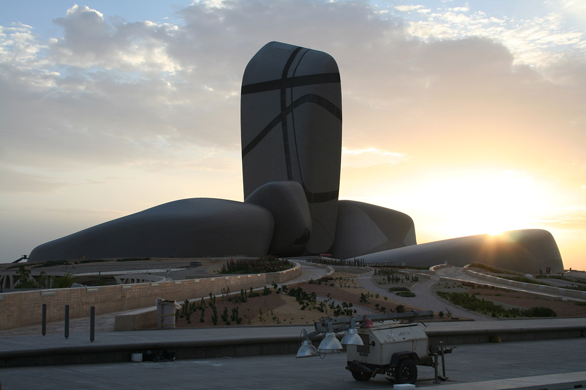 Snøhetta’s pebble-shaped King Abdulaziz Centre for World Culture nears completion in Saudi Arabia