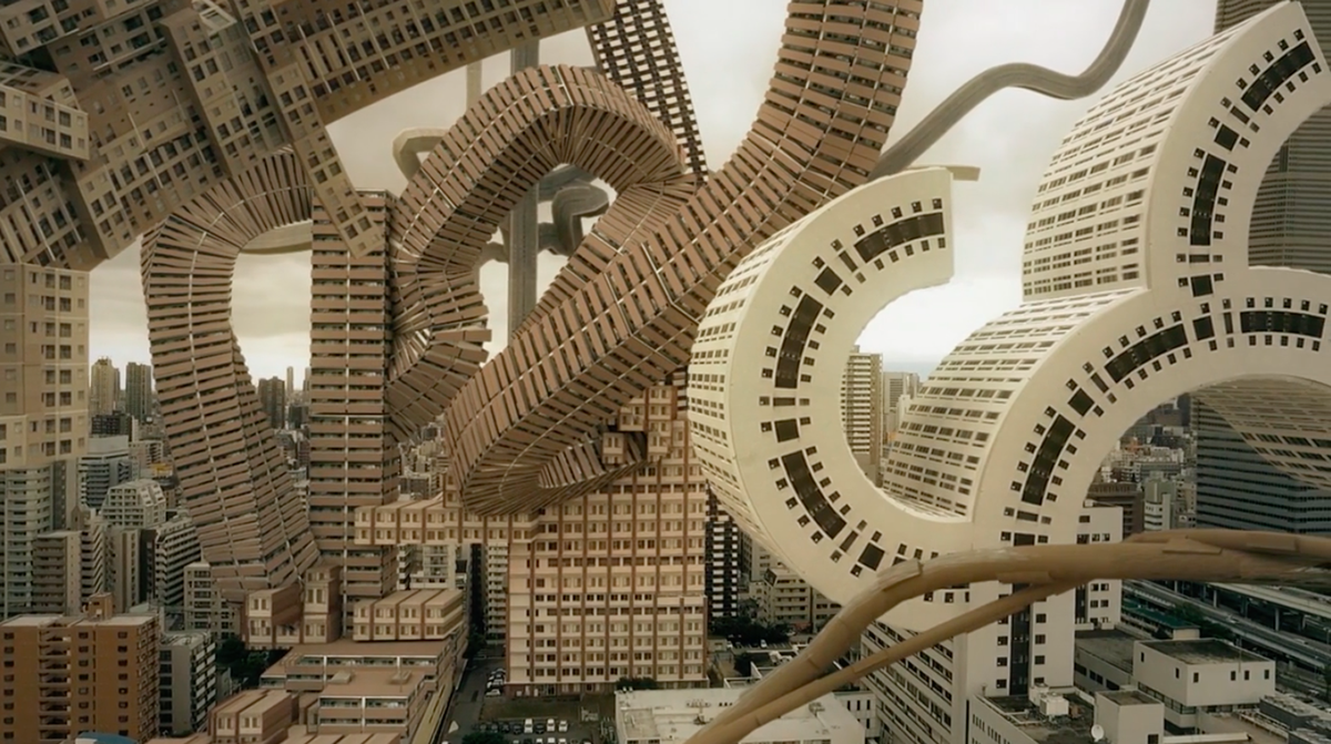 AUJIK’s ’Spatial Bodies’ depicts urban landscapes and architectural bodies as living organisms