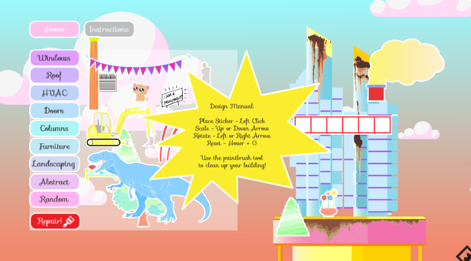 Overly Attached Cute:  A game shapes the preservation process of buildings developed by Joanna Grant
