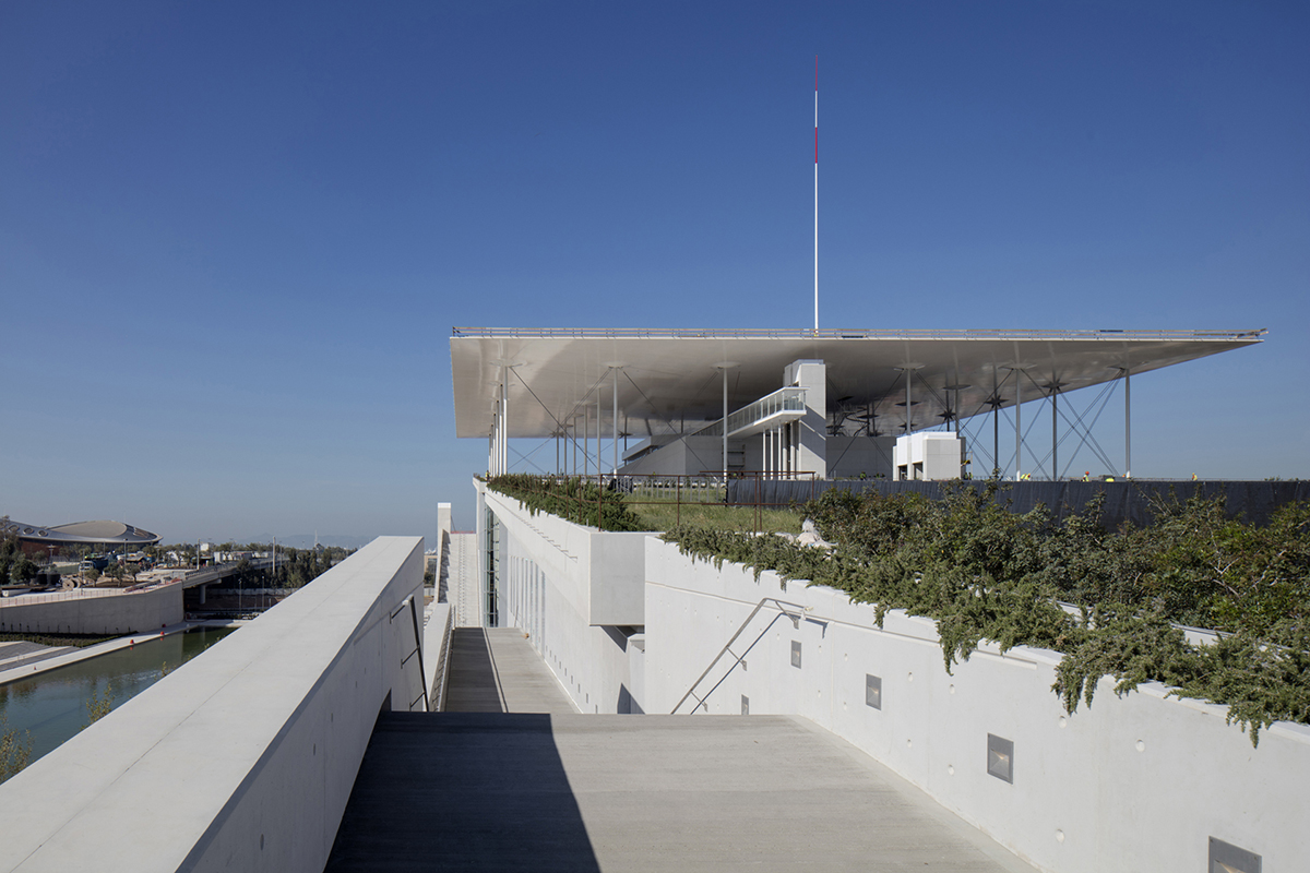 Renzo Piano completed Stavros Niarchos Cultural Centre in Athens’ artificial hill