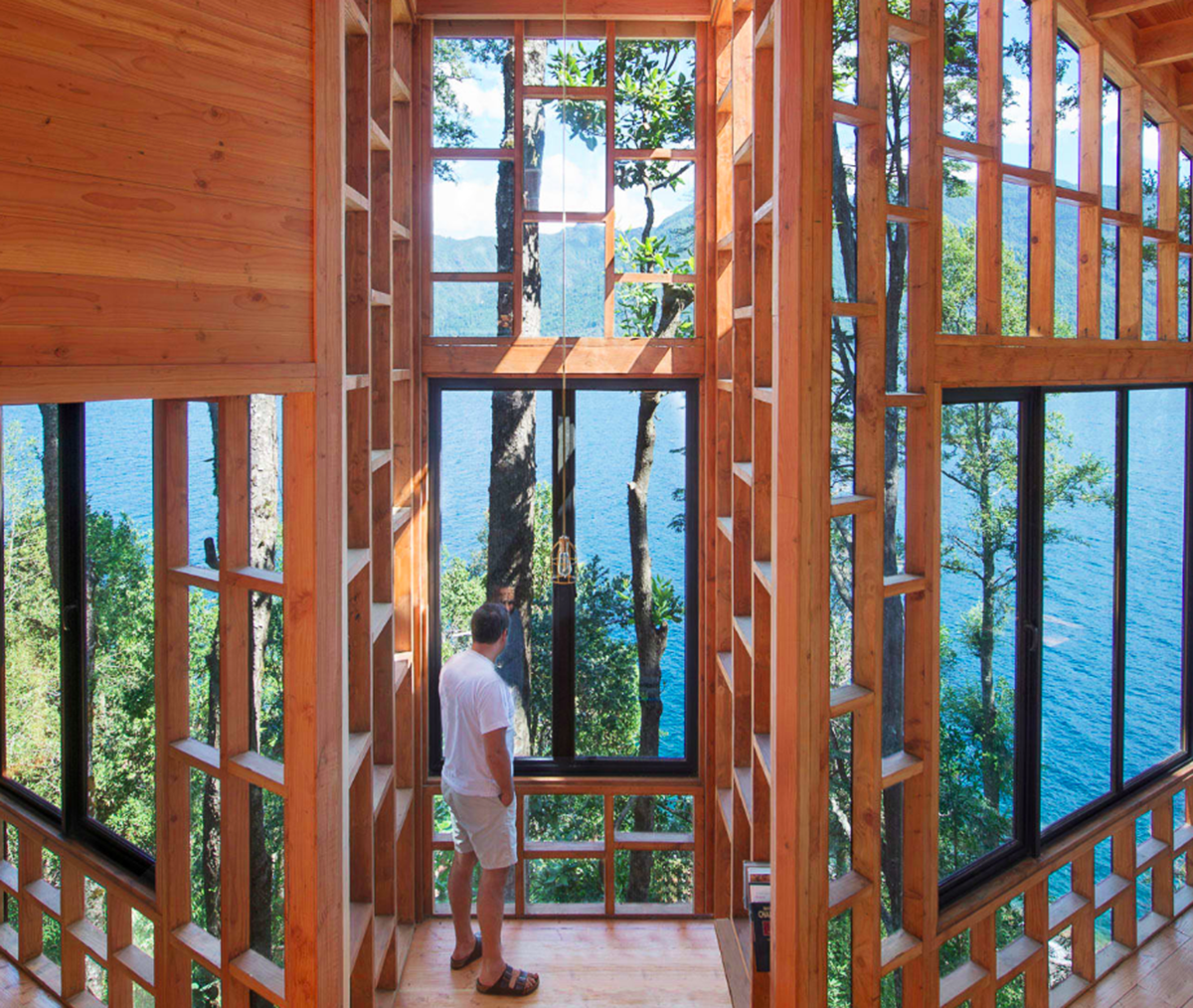 Sebastian Irarrazaval completes snake-shaped 2Y House in Chile’s wild forests