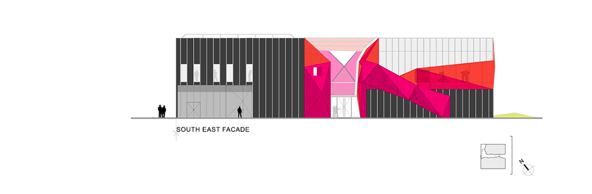 Peripheriques Architects completed Espace culturel de la Hague in France