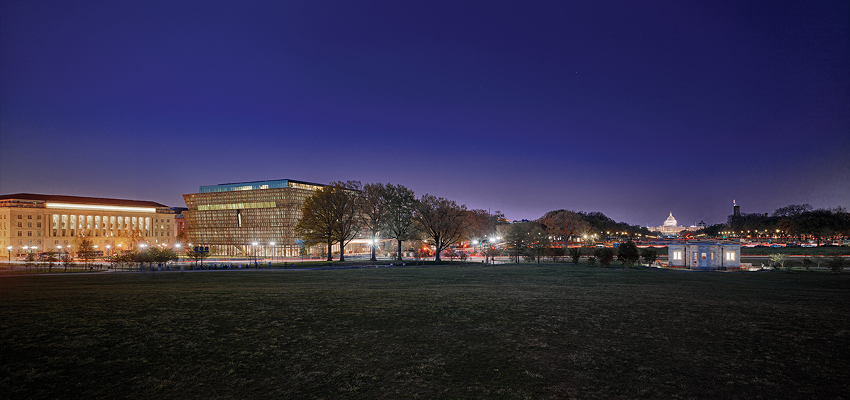 David Adjaye’s NMAAHC wrapped by ornamental bronze lattice opens next week in Washington