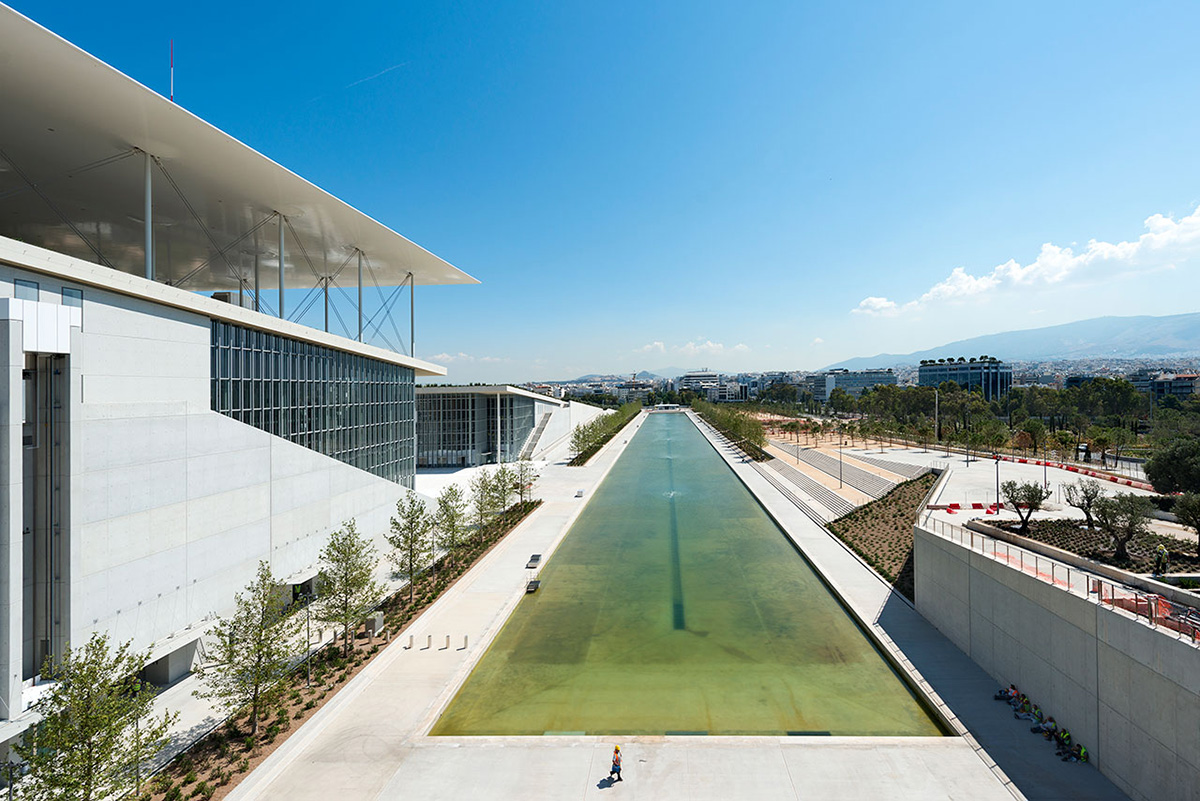 Renzo Piano completed Stavros Niarchos Cultural Centre in Athens’ artificial hill
