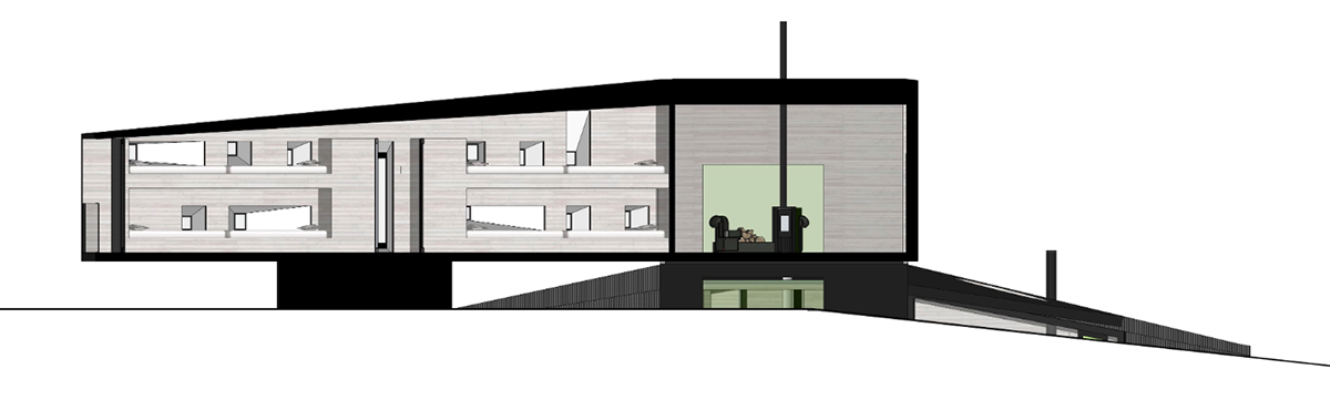 Sebastian Irarrazaval completes snake-shaped 2Y House in Chile’s wild forests