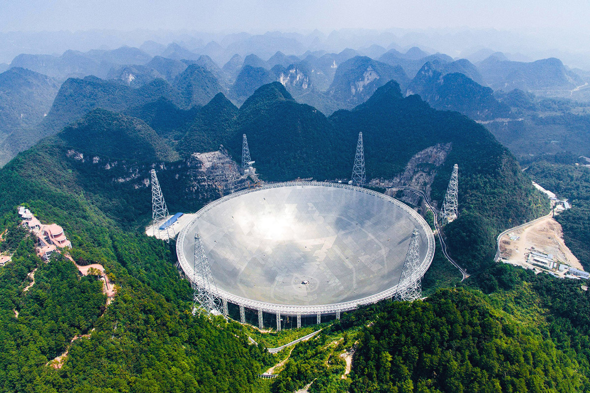 China’s giant spherical radio telescope began operating