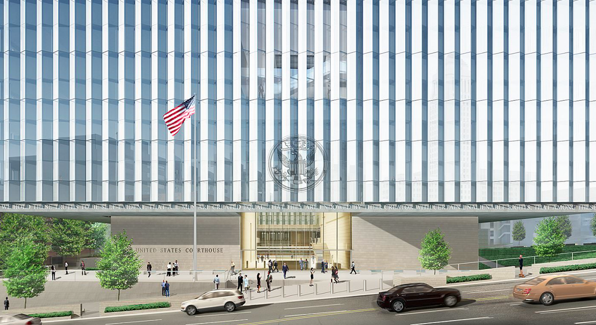 Take a virtual tour inside of the new L.A. Federal Courthouse designed by SOM