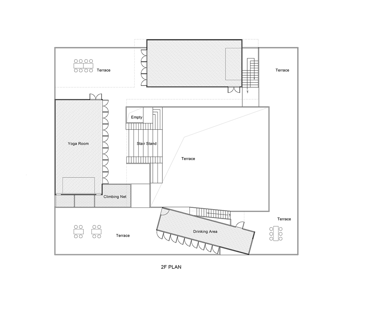 HAD+Epos Architects combine a series of white steel boxes for Black Box Gym in China