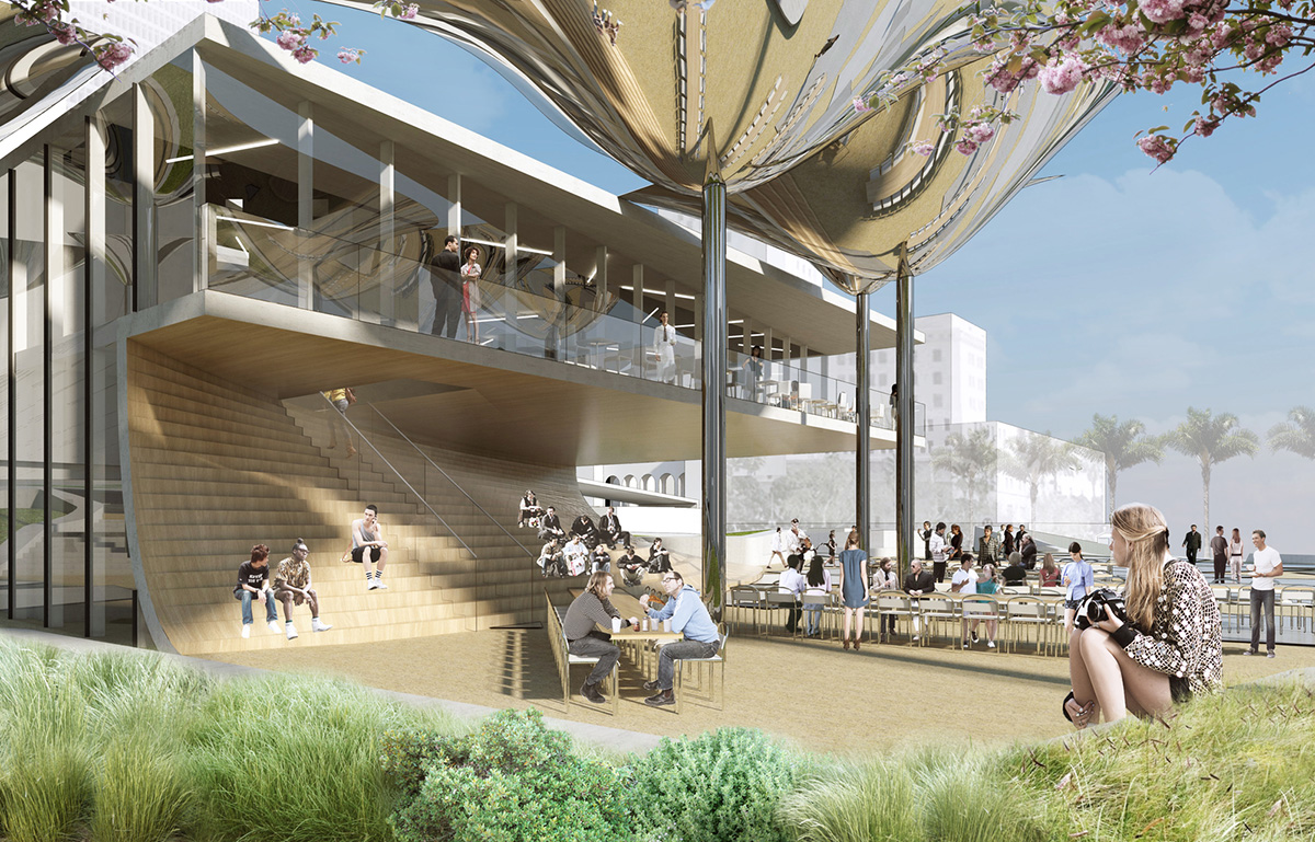 OMA revives LA’s urban downtown with fragmented FAB Civic Center Park