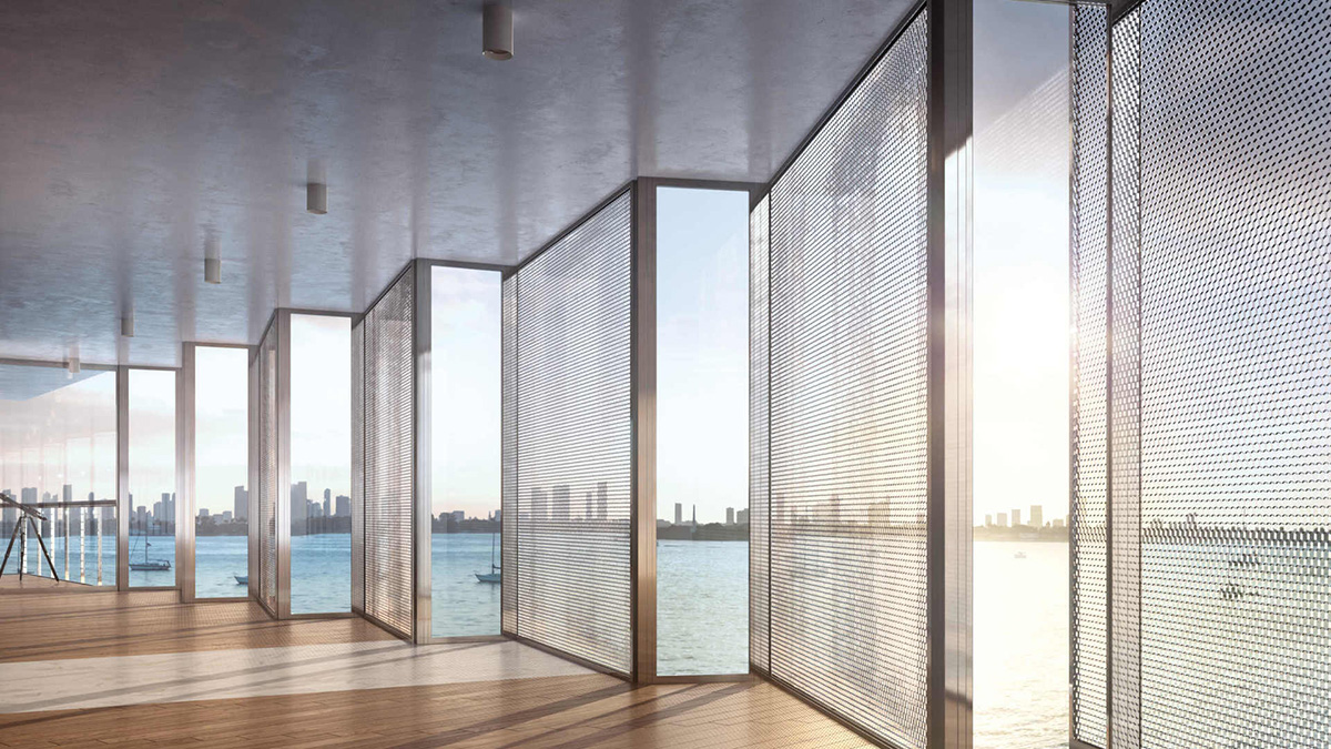 Jean Nouvel’s ’Reflection Machine’ is elevated from the ground toward rising sea-level in Miami