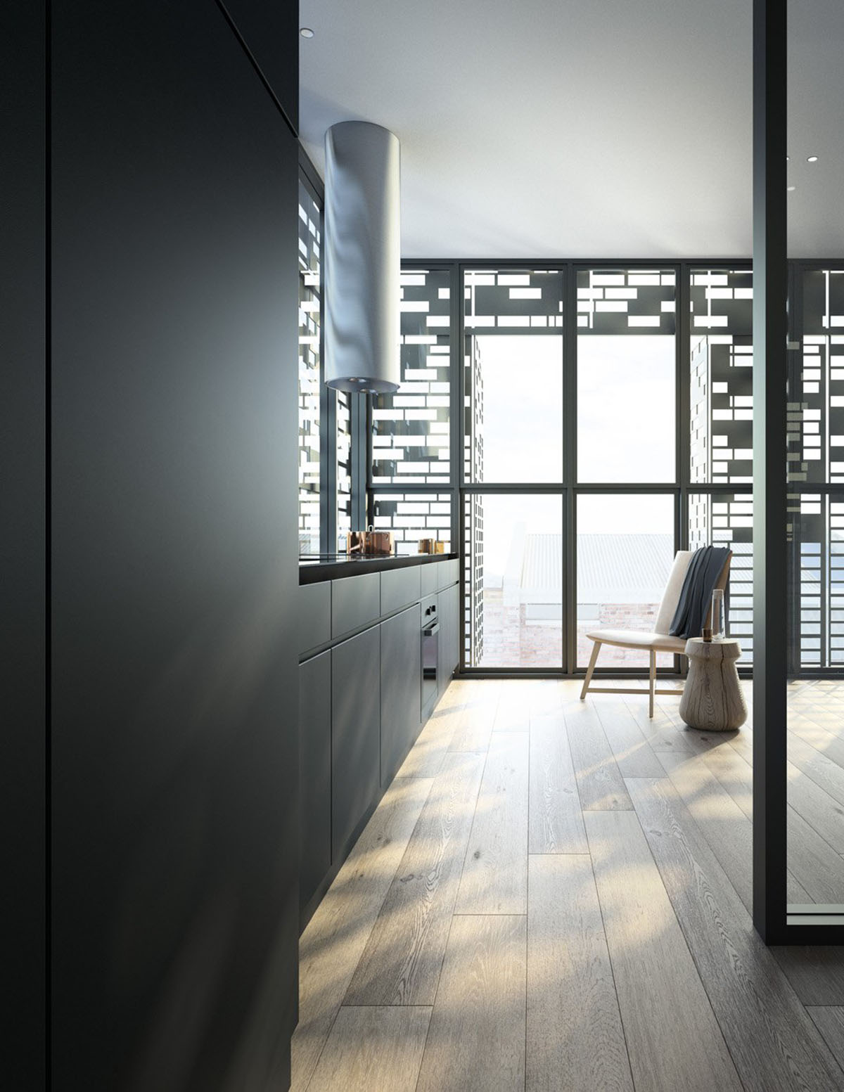 DKO inserts a metal perforated ’floating’ box on the existing heritage facade in Melbourne