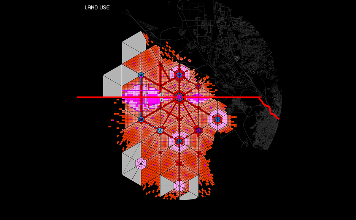 Fernando Romero envisions Mexico and USA Border with Border City over hexagonal layout
