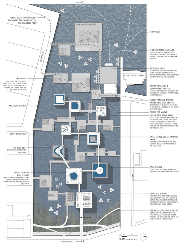 Lissoni Architettura&rsquo;s &rsquo;Aquatrium&rsquo; explores multiple ways to experience the water in New York