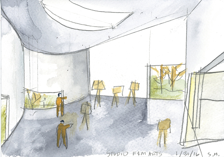 Steven Holl Architects unveiled new ’curled’ Visual Arts Building for Franklin & Marshal College
