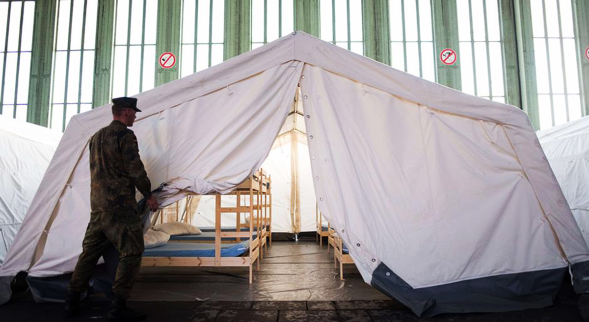 Berlin’s Tempelhof Airport transforms into Germany’s largest refugee camp