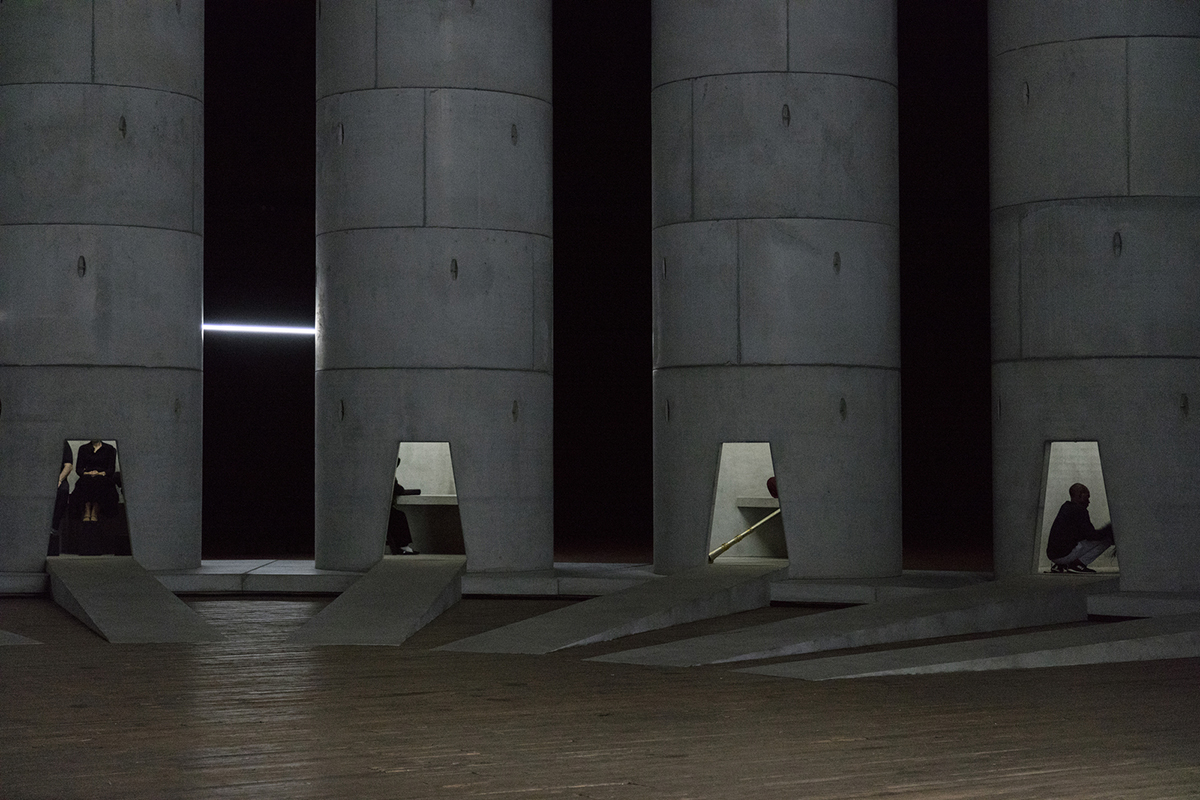 OMA+Taryn Simon erect 11 mega sonically-motivated wells for the mourners rituals in New York